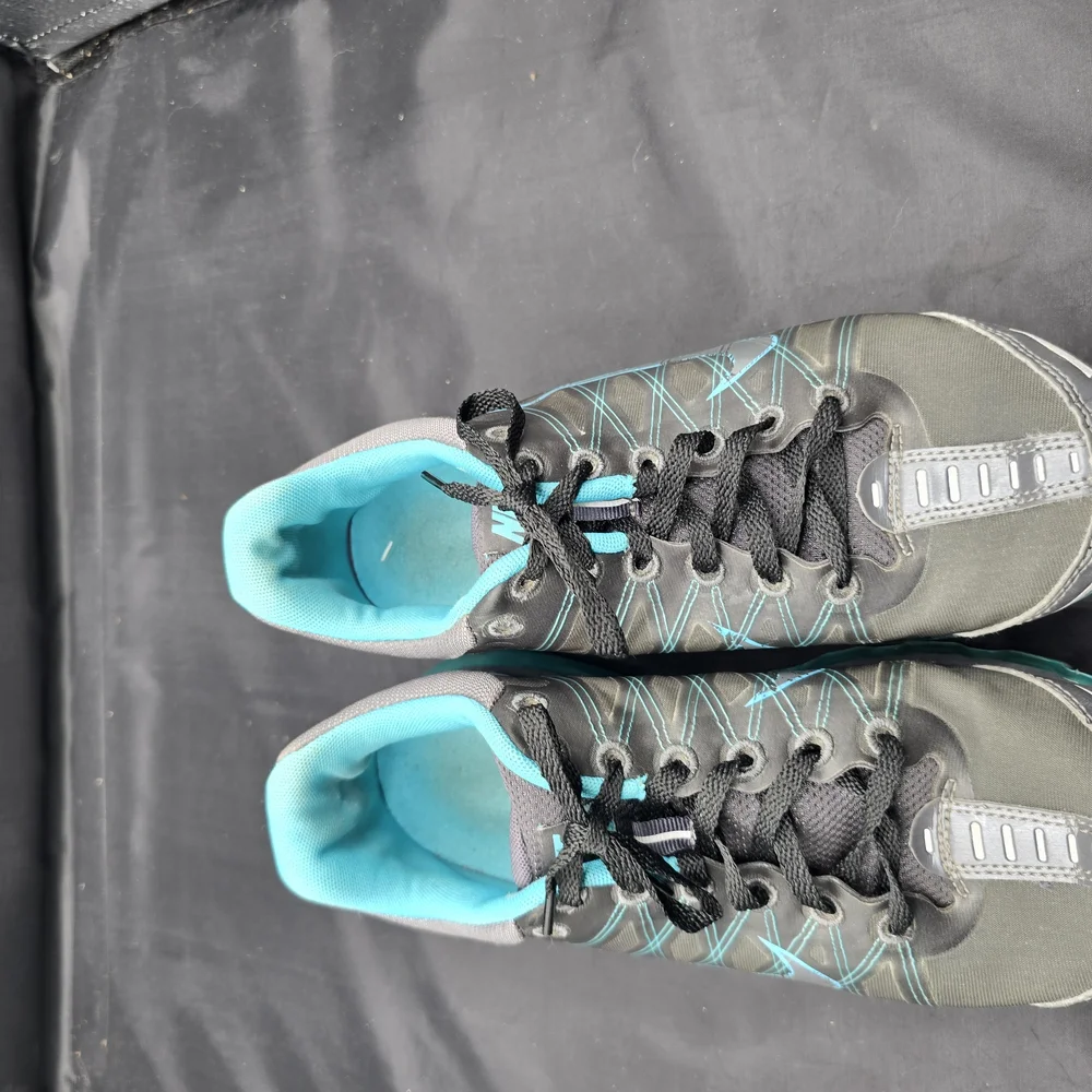 Nike Gray and Blue Athletic‎ Shoes with Cushioned Midsole